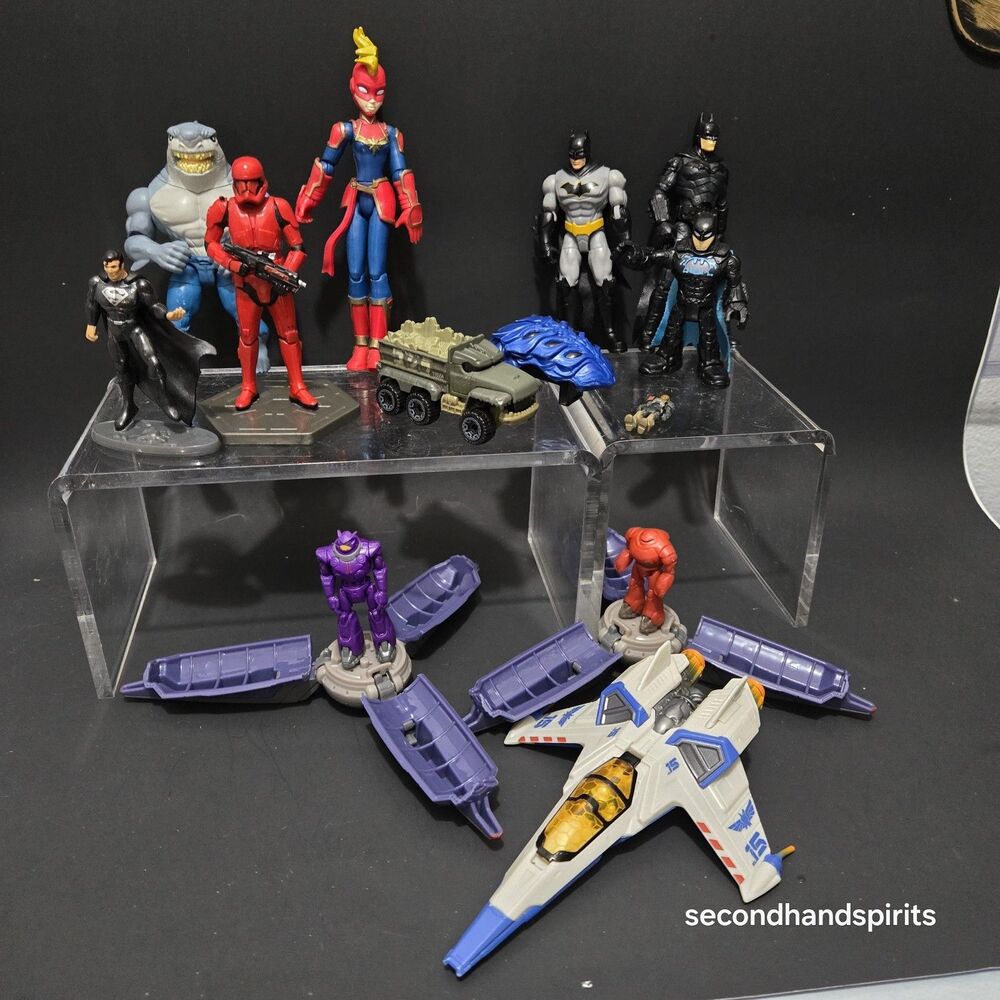Misc Action Figures Lot DC Batman King Shark Marvel Captain Marvel Star Wars